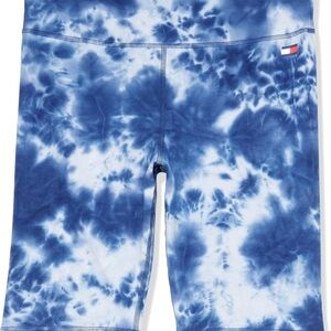 Tommy Hilfiger Navy and White Tie-Dye Shorts